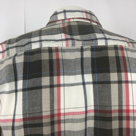 Wrangler Rugged Men's Plaid Western Shirt-Black & White-Sz Large Long Sleeve EUC - Picture 10 of 12